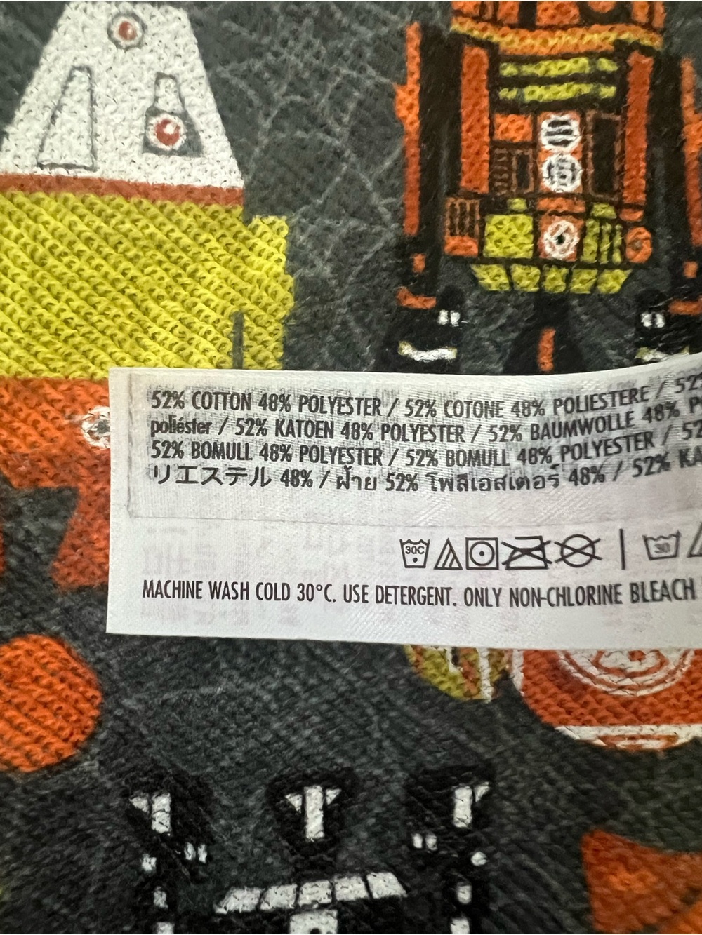 Disney Star Wars Kids Size XL Halloween Print R2D2 Full Zip Hooded Sweatshirt - Picture 4 of 7